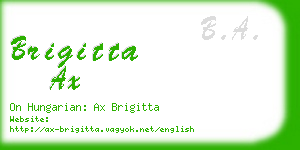 brigitta ax business card